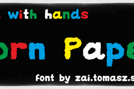 zai Torn Paper Font
