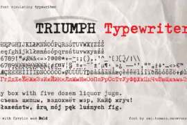 zai Triumph Typewriter Font Family