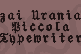 zai Urania Piccola Typewriter Font