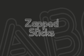 Zapped Sticks Font