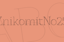ZnikomitNo25 Font