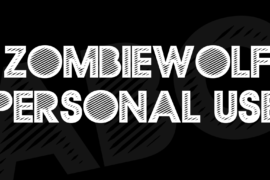 ZOMBIEWOLF PERSONAL USE Font