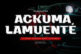 Ackuma lamuenté Personal Use Font