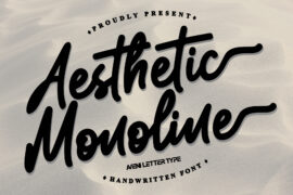 Aesthetic Monoline Font