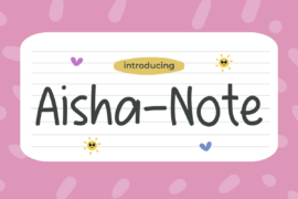 Aisha-Note Font