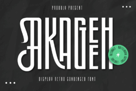 AKAGEEH trial Font