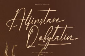 Alfinstare Qobylatin DEMO VERSI Font Family
