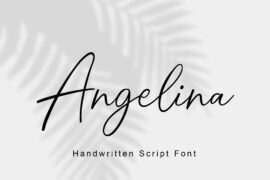 Angelina Script Font Font