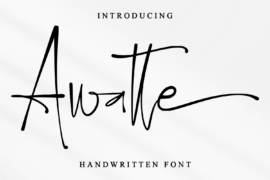 Awatte – Personal Use Font