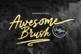 Awesome Brush Font Family