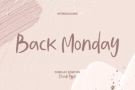 Back Monday Demo Font