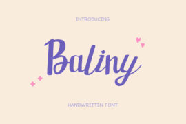 Baliny Demo Font