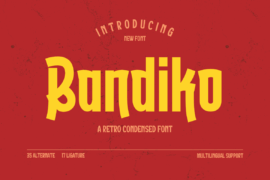 Bandiko trial Font