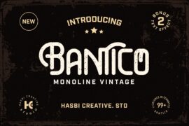 Bantico Monoline Font