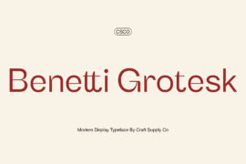 Benetti Grotesk Free Font