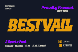 BESTVALL trial Font Family