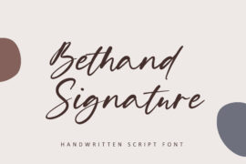 Bethand Signature Font