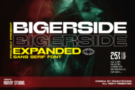 Bigerside Expanded Font