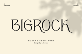 Bigrock-Personal use Font