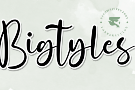 Bigtyles Font