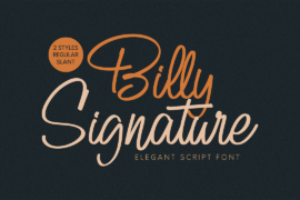 Billy Signature Font Family