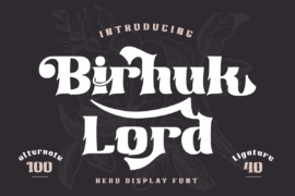 Birhuk Lord Trial Font