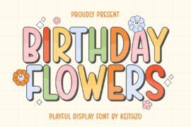 Birthday Flowers Font