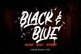 Black & Blue Font Family