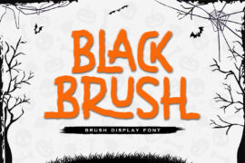 Black Brush Font
