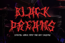 Black Dreams – Personal use Font