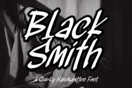 Black Smith Italic – Personal U Font