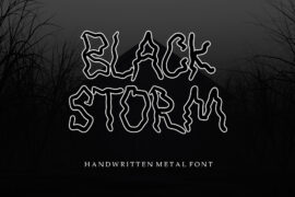 BLACK STORM – Personal Use Font