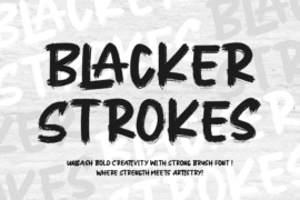 Blacker Strokes – Personal use Font