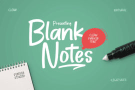Blank Notes Demo Font