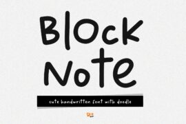Block Note Font Family