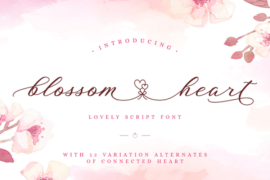 Blossom Heart Font