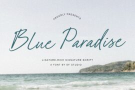 Blue Paradise Personal Use Font