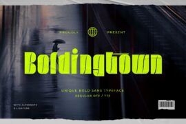 Boldingtown Free Trial Font