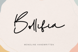 Bollifia – Personal use Font