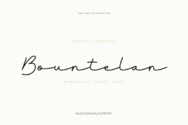 Bountelan Trial Font