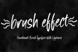 Brush effect Font