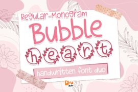 Bubble Heart Monogram Font