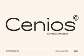 Cenios Demo Font