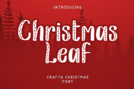 Christmas Leaf Font