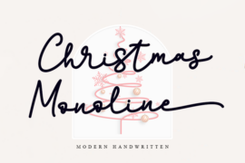 Christmas Monoline – Personal U Font