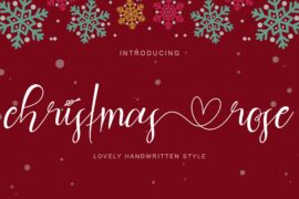 Christmas Rose Font
