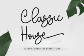 Classic House – Personal use Font