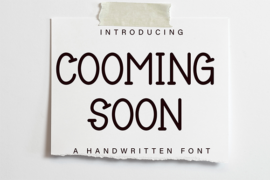 Cooming Soon Font
