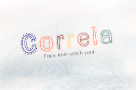 Correla stitch Font