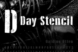D Day Stencil SC Font